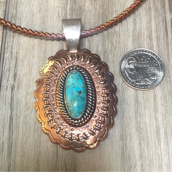 Carolyn Pollack Turquoise Copper Necklace & Pendant 💙 - Picture 3 of 14